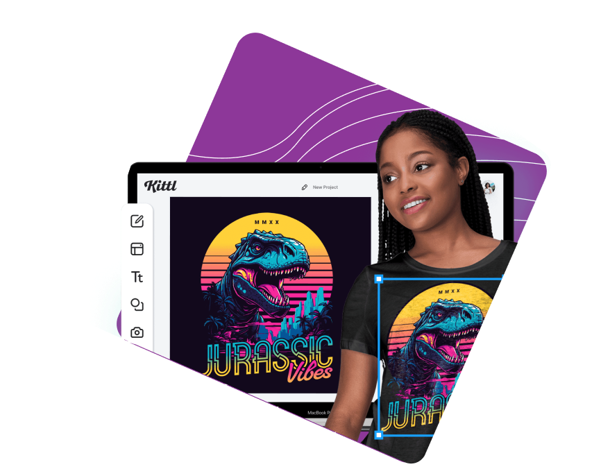 Design your custom prints - design interface and apparel